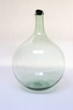 Vintage Bulbous-Form Light Green Demijohn with Cork Stopper - Image 3