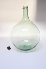 Vintage Bulbous-Form Light Green Demijohn with Cork Stopper - Image 6