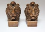 Pair of Mid-Century Modern Gold "Lion" Bookends - Image 2