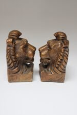 Pair of Mid-Century Modern Gold "Lion" Bookends - Image 3