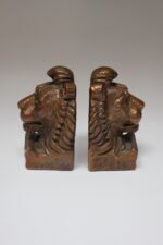 Pair of Mid-Century Modern Gold "Lion" Bookends - Image 4