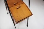 Petite Mid-Century Italian Maple and Metal Sewing Box - Image 19