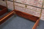 Pair of Vintage Italian Mahogany and Brass Beds by Carlo de Carli for Sormani - Image 19
