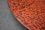 Large Vintage Japanese Taishō-Style Negoro Lacquered Round Coffee Table - Image 18