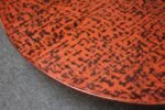 Large Vintage Japanese Taishō-Style Negoro Lacquered Round Coffee Table - Image 19