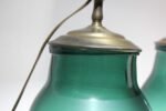 Pair of Vintage Green Blown Glass and Brass Table Lamps - Image 35