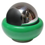 Vintage Italian Green Ceramic and Chrome Magnetic Desk Lamp by Goffredo Reggiani