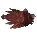 Vintage British/American Militaria Folk Art Hand-Carved and Painted Shelf Bracket