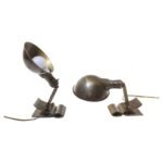 Pair of Early 20th Century Industrial "Adjusto-Lite" Clip Lamps by Farberware