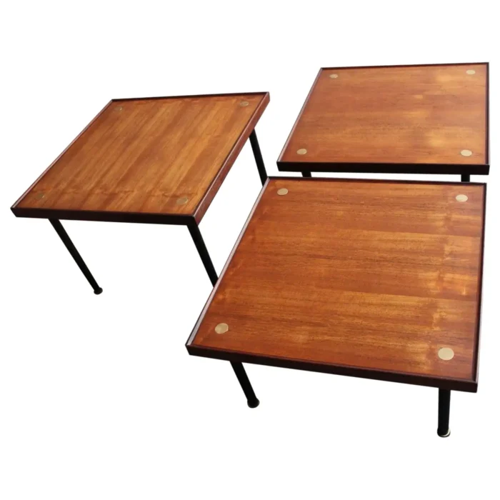 Set of Three Rosewood “Konvival” Tables/Settee by Fabrizio Bruno for Klan Italy