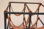 Vintage Iron and Leather Wine Rack by Arthur Umanoff - Image 7