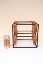 Vintage Iron and Leather Wine Rack by Arthur Umanoff - Image 8