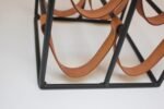 Vintage Iron and Leather Wine Rack by Arthur Umanoff - Image 14
