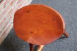 Pair of Vintage Studio Craft Windsor-Style Three Legged Low Stools in Cherrywood - Image 26