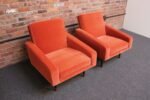 Pair of Italian Modernist Metal and Mohair Lounge Chairs by Campo and Graffi - Image 7