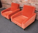 Pair of Italian Modernist Metal and Mohair Lounge Chairs by Campo and Graffi - Image 6