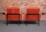 Pair of Italian Modernist Metal and Mohair Lounge Chairs by Campo and Graffi - Image 13