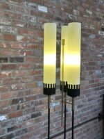 Italian Modernist Three-Fixture Glass, Brass and Metal Floor Lamp by Stilnovo - Image 13