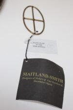 Vintage Maitland Smith Laced High Heel Boot Vase in Mahogany and Leatherette - Image 15