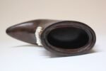 Vintage Maitland Smith Laced High Heel Boot Vase in Mahogany and Leatherette - Image 6