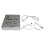 Set of Four Vintage Lucite "Pretzel" Napkin Rings by Georg Jensen