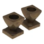 Pair of Petite Solid Brass Candleholders