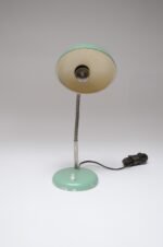 Petite German Modern Mint Green Gooseneck Task Lamp after Christian Dell - Image 2