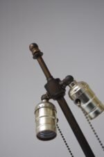 Pair of Tall American Modernist White Porcelain and Brass Tables Lamps - Image 15