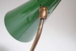 Italian Modern Brass and Green Metal Petite Table Lamp by Gilardi and Barzaghi - Image 15