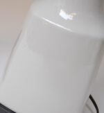 Pair of Tall American Modernist White Porcelain and Brass Tables Lamps - Image 12