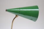 Italian Modern Brass and Green Metal Petite Table Lamp by Gilardi and Barzaghi - Image 11
