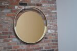 Italian Round Aluminum Architectural Wall Mirror with Bronzed Glass by Rimadesio - Image 4