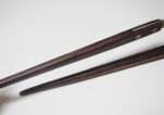 Vintage Japanese Modern Rosewood and Stainless Steel Salad Servers/Tongs by Nevco - Image 14