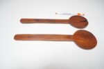 Vintage Hand Carved Teak Modernist Salad Tong Set - Image 8
