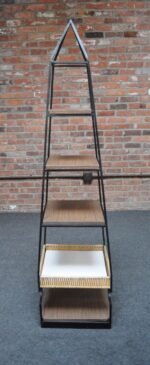 Arthur Umanoff Iron Obelisk Pyramid-Form Freestanding Shelving Unit/Etagere - Image 6