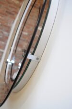 Italian Modernist Smoked Glass Circular Wall Mirror by Veca - Image 12