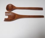 Mid-Century Modern Sculptural Teakwood Salad Tongs - Image 6