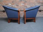 Pair of Postmodern Club Chairs in Stained Birdseye Maple by Michael Graves - Image 4