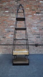 Arthur Umanoff Iron Obelisk Pyramid-Form Freestanding Shelving Unit/Etagere - Image 4