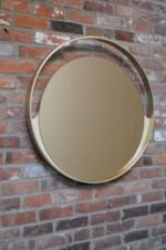 Italian Round Aluminum Architectural Wall Mirror with Bronzed Glass by Rimadesio - Image 3