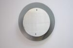 Vintage Italian Smoked Glass Concave Round Wall Mirror by Cristal Labor - Image 2