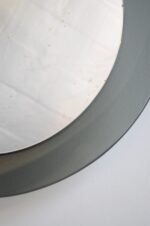 Vintage Italian Smoked Glass Concave Round Wall Mirror by Cristal Labor - Image 16