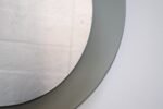 Vintage Italian Smoked Glass Concave Round Wall Mirror by Cristal Labor - Image 11