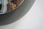 Vintage Italian Smoked Glass Concave Round Wall Mirror by Cristal Labor - Image 10