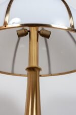 Pair of Large Gabriella Crespi "Fungo" Table Lamps in Brushed Brass and Acrylic - Image 26