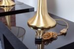 Pair of Large Gabriella Crespi "Fungo" Table Lamps in Brushed Brass and Acrylic - Image 20