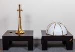 Pair of Large Gabriella Crespi "Fungo" Table Lamps in Brushed Brass and Acrylic - Image 7