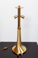 Pair of Large Gabriella Crespi "Fungo" Table Lamps in Brushed Brass and Acrylic - Image 11
