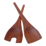 Set of Vintage Teakwood Salad Tongs