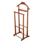 Italian Walnut and Brass Valet by Fratelli Reguitti in the Style of Ico Parisi